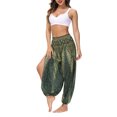 thumbnail image 2 of Txlixc Pantalones de entrenamiento para mujer, estampado digital bohemio, pantalones de yoga sueltos con lado dividido Txlixc Estilo de ocio, 2 of 9