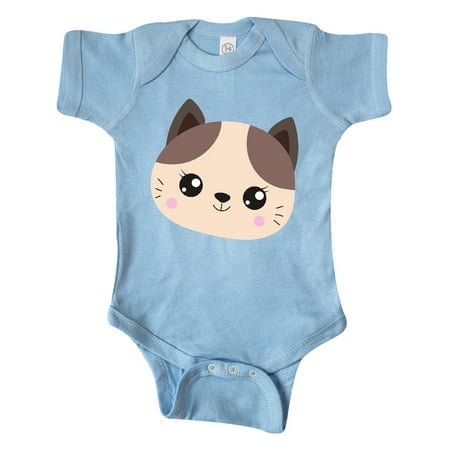 

Inktastic Cute Cat Little Cat Cat Head Brown Cat Gift Baby Boy or Baby Girl Bodysuit