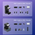 thumbnail image 5 of Anvazise 100W Type-C OTG Adapter 4K 60Hz Resolution 10Gbps High Speed Data Transfer U Shape 180 Degree Angled Type-C to USB 3.1 Extension Adapter Style A One Size, 5 of 13