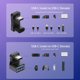 thumbnail image 4 of Adaptador OTG tipo C de 100 W, resolución 4K a 60 Hz, transferencia de datos de alta velocidad de 10 Gbps, adaptador de extensión tipo C a USB 3.1 en forma de U y ángulo de 180 grados., 4 of 7