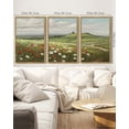 thumbnail image 3 of Drsoum Vintage Grassland Meadow Wildflower Field Wall Prints Classic Retro Farmhouse Landscape Wall Art 16x24in3pcs Natural Framed Rustic Decorations for Kitchen Bedroom, 3 of 6