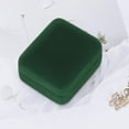 thumbnail image 4 of Classic Metal Glossy Jewelry Ring Box with LED Light, Velvet Ring Gift Box for Proposal Engagement Wedding Anniversary Birthday Ceremony (Green), 4 of 5