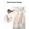 thumbnail image 7 of Curtain Valance for Windows,Summer Ocean Coral Pink Kitchen Valances Rod Pocket Short Curtains,Coastal Nautical Theme Window Treatment Panel for Bedroom Bathroom 60"x18", 7 of 7