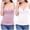 Purple, variant on Fanxing Pack 2 Tank Tops with Built in Bra for Women V-Neck Seamless Camisoles 2 Pcs Summer Workout Going Out Tankini Camis Beige,M