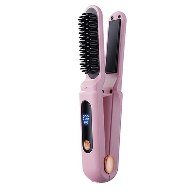 Plancha Alisadora Digital 2 en 1 con 3 Temperaturas Ajustables, Color Rosa