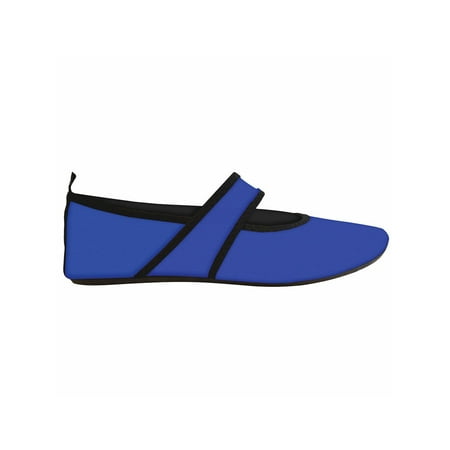 Nufoot Futsole Women s Shoes  Best Soft Flats  Foldable & Flexible Footwear for Sport  Exercise  Yoga or Travel  Dance Shoes  Royal Blue  Large