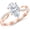 Rose, variant on Elegant Twisting Split Pear Cut Diamond Wedding Engagement Ring For Women In 925 Sterling Silver 14K Yellow Gold Plating