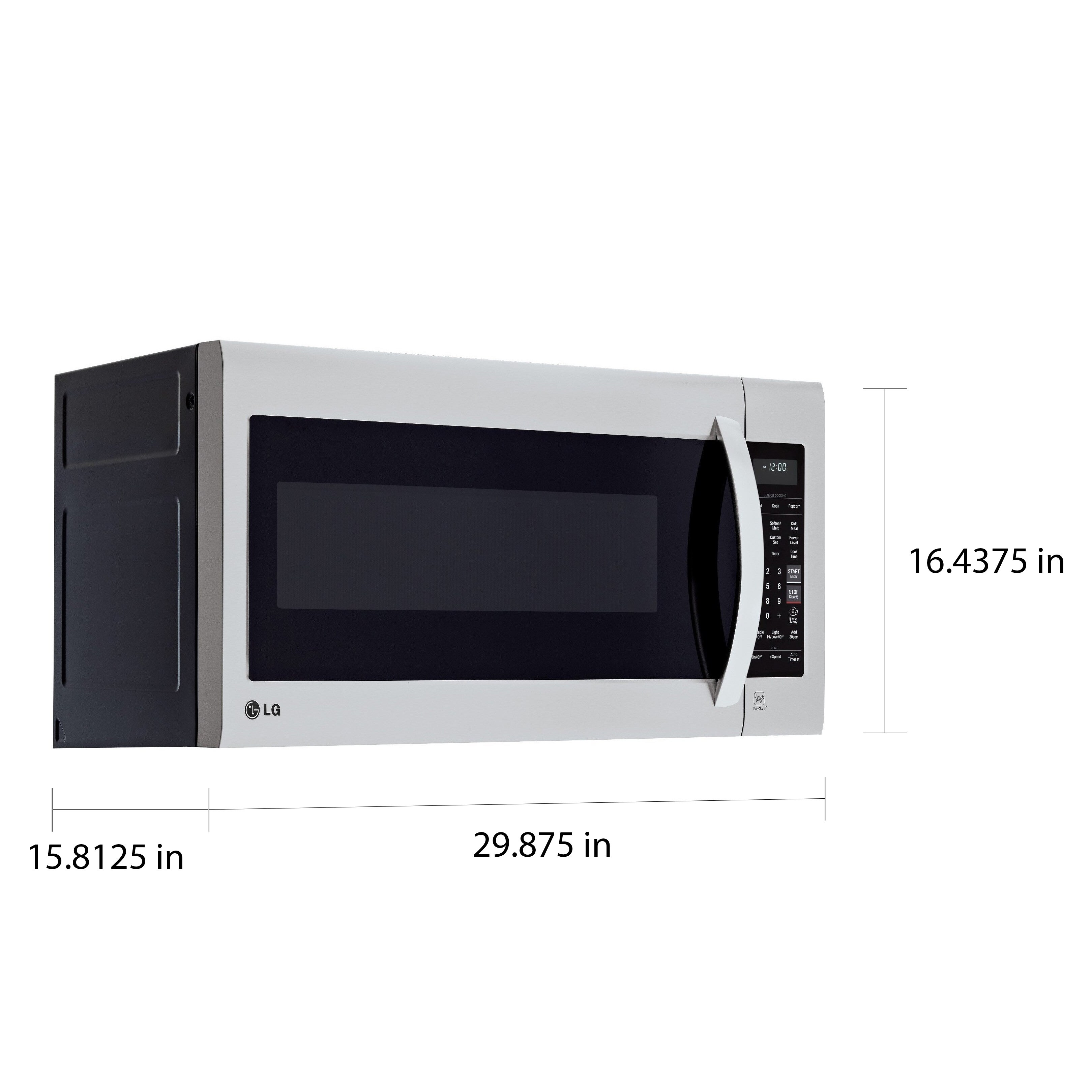 LMV2031ST - Microwave oven - built-in - 2 cu. ft - 1000 W - stainless steel with built-in exhaust system - image 2 of 2