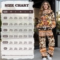 thumbnail image 6 of SCRAWLGOD American Tribal Highland Cattle Cow Print Brown Womens 2 Piece Outfits Sweatsuit Turtleneck Pullover Sweatshirt Joggers Pants Tracksuit Set Fashion Casual Matching Lounge Sets, S, 6 of 7