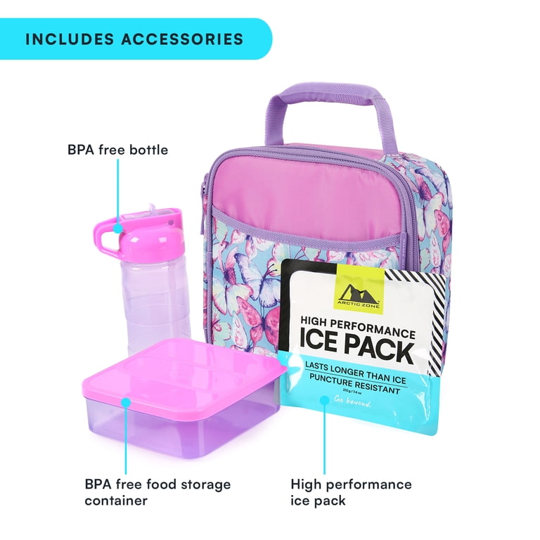 Arctic Zone Lunch Box Combo with Thermal Insulation, Watercolor
