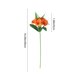 thumbnail image 3 of Tallos de flor de trompeta artificial 6 cabezas Arreglo floral de tela sintética Jarrón rosa blanco rojo naranja de 19,29 pulgadas Decoración de jarrón para oficina en casa Centro de mesa de boda, 3 of 6