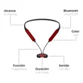 thumbnail image 4 of Hopemob Audifonos Bluetooth Diadema Mp3 Deportivos Con Estuche Android Samsumg Apple Inalambricos Facil Conexion Color Rojo, 4 of 6