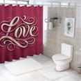 thumbnail image 7 of Love  Bathroom Decor Set , multi size Colorful Luxurious Graphic Print Polyester Fabric Fashion Bathroom Decor Sets with Hooks   Washable shower curtain  Bathroom Shower Curtain Set  with Hooks, 7 of 7