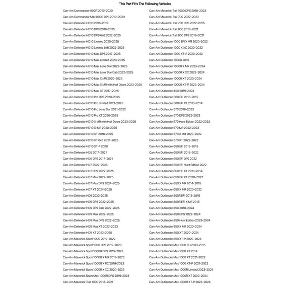 Tusk UHMW HD Bushing 4-Pack for Can-Am Outlander 1000R X MR 2023-2024