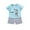 B-Light Blue, variant on Zwiiyzr 6M-8Y Toddler Baby Girl Boy Summer Clothes Casual Short Sleeve Tops Round Neck Printed Tops Shorts Sets Light Blue