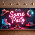 thumbnail image 4 of LUUFILx Let's Go Party Neon Sign Background Banner Disco Decoration Lights for Celebrations Events Photography Props Retro Backdrop Party Supplies, 4 of 7