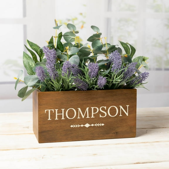 Family Name and Arrows 10x5 Wood Storage Box