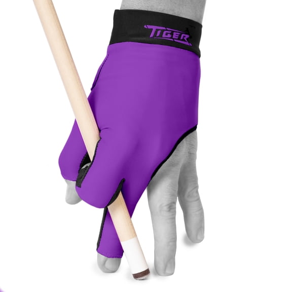 Tiger-X PRO Series Billiard Glove – X-Small - for Left Hand (Right-Handed Players) - Purple Color – Open Fingers - Professional Pool Cue Glove with Enhanced Fit & Breathable Design