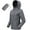 Grey, variant on Xidunhg Women's Lightweight Jacket Waterproof Packable with Hood Cycling Bike Outdoor Jacket Windbreaker Blue L