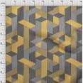 thumbnail image 4 of oneOone Polyester Spandex Yellow Fabric Geometrical Fabric For Sewing Printed Craft Fabric By The Yard 56 Inch Wide, 4 of 4