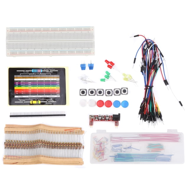 Kit de Module DIY, Kit de Démarrage de Base Universel Puissant Portable Durable Multi-Usage Complet avec Boîte en Plastique pour l'Entretien des Composants Électroniques