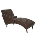 thumbnail image 5 of Indoor Soft Chair, Dark Brown Pu, Back, Solid Wood Legs For Living Room Pu Chaise Couch, Support, 5 of 6