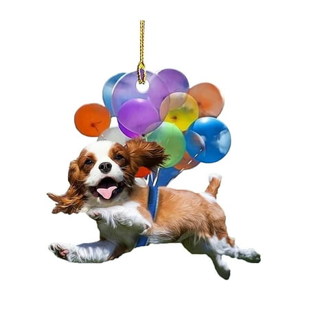

Weerihhol Dog Pendant Dog Fly With Car Hanging Ornament Easter Trees to Decorate