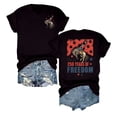 thumbnail image 5 of ibiyuan Usa 250th Anniversary Shirt Funny T Shirts for Women Crew Neck 250 Year American Anniversary Flag Short Sleeve Independence Day Women Shirts Womens Tops, 5 of 5