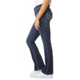 thumbnail image 3 of WallFlower Women's Luscious Curvy Bootcut Mid-Rise Insta Stretch Juniors Jeans (Standard and Plus), 3 of 6