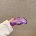 thumbnail image 6 of Decase Glitter Magnetic Shockproof Clear Case Compatible with iPhone 14 Plus,Military-Grade Anti-Scratch Sparkle Protective Back Cover with Hard PC+TPU Hybrid,Support Wireless Charging,Clearpurple, 6 of 10