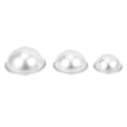 thumbnail image 3 of 90PCS- Mold Kit, 45 Set 3 Size Mold & Bath for DIY Making Supplies,3 * One set of 90 pcs semi-sphere moulds,Silver, 3 of 8