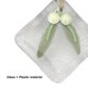 thumbnail image 2 of Colgante de cristal artístico de Adviento, adornos de cristal hechos a mano para árbol de Navidad (cuentas blancas), 2 of 2