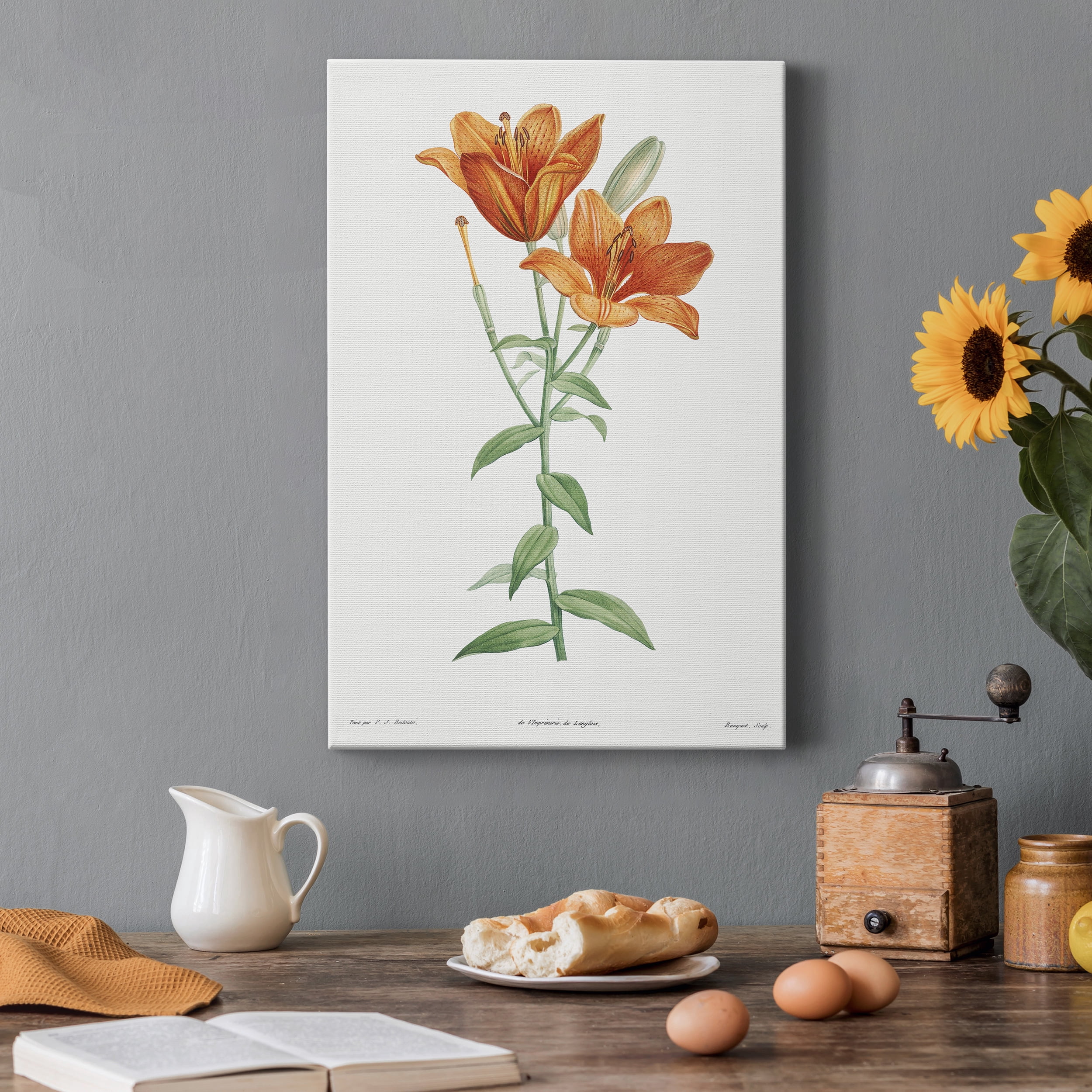 Orange Bulbous Lily Premium Gallery Wrapped Canvas - Ready to Hang - 24 x 36
