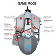 thumbnail image 1 of Wired Gaming Mouse Adjustable DPI 9Key J600 Macro Definition Programmable Wired Mouse Gamer Mice Breathing light for Computer Laptop PC PUBG Silver grey, 1 of 5