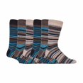 thumbnail image 1 of Sock Snob - Mens 6 Pack Colourful Striped Patterned Dress Cotton Socks In 7 Styles, 1 of 2