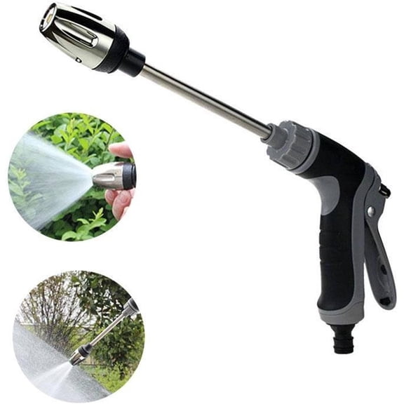 Aquoxis Pressure Washer, Aquoxis Spray Nozzle, 360° Rotating for Three Spray Modes with Foam Pot, Durable Stainless Steel,,Universal Compatibility (A)