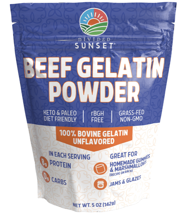 Divided Sunset, Unflavored Beef Gelatin Powder, 5 oz (142 g)