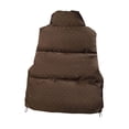 thumbnail image 3 of Mifsaly Womens Puffer Vest Stand Collar Sleeveless Quilted Jacket Lightweight Warm Casual Winter Outerwear with Pockets for Travel Daily Coffee,S, 3 of 4
