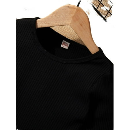 

Casual Colorblock Round Neck Long Sleeve Multicolor Toddler Girls Two-piece Outfits (Girl s)