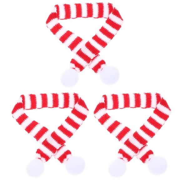 USHOBE Christmas Decoration Mini Scarves for Figurines 3Pcs