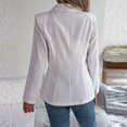 thumbnail image 4 of Siilsaa Womens Blazer Women's Long Sleeve Classic Draped Open Front Lightweight Blazer White,S, 4 of 5
