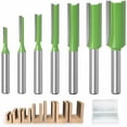thumbnail image 1 of Broca de enrutador recta, 7 piezas de brocas de enrutador de carburo de tungsteno, brocas de enrutador de vástago de 6 mm, cortador de fresado multifunción, herramienta para trabajar la madera, 1 of 5