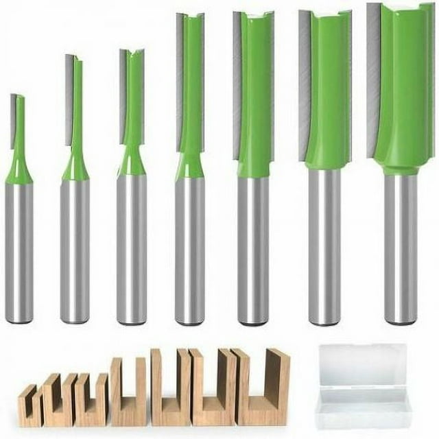 Broca de enrutador recta, 7 piezas de brocas de enrutador de carburo de tungsteno, brocas de enrutador de vástago de 6 mm, cortador de fresado multifunción, herramienta para trabajar la madera