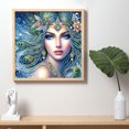 thumbnail image 4 of 5D DIY diamond art painting kit, stunning temperament lady special shape diamond canvas, namely can decompression relaxation and can be used for home wall decoration, 4 of 7