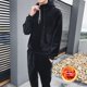 thumbnail image 4 of Conjuntos de terciopelo dorado de invierno para hombre Sudaderas gruesas de terciopelo con pantalones Suéter cálido Chándales de invierno, 4 of 5