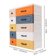 thumbnail image 4 of Colorful PP Storage Drawer Units Plastic Storage Dressers 10 Drawers Dresser Chest 29.52"W*12.2"D*36.64"H, 4 of 11