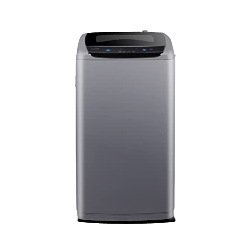 COMFEE' Portable Washing Machine, 1.0 Cu.Ft (IEC) Compact Washer with LED Display, Fully Atomatic Wash Cycles, 2 Built-in Rollers, Space Saving, Ideal Laundry, Magnetic Gray, Large (CV10DP