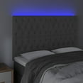 thumbnail image 6 of vidaXL LED Headboard Light Gray 78.7"x2.8"x30.7"/34.6" Velvet, 6 of 54