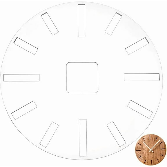 1pc Transparent Acrylic Templates for Craft Supplies Clock Shape Clear 300x6mm Hole: 44~65x13~55mm