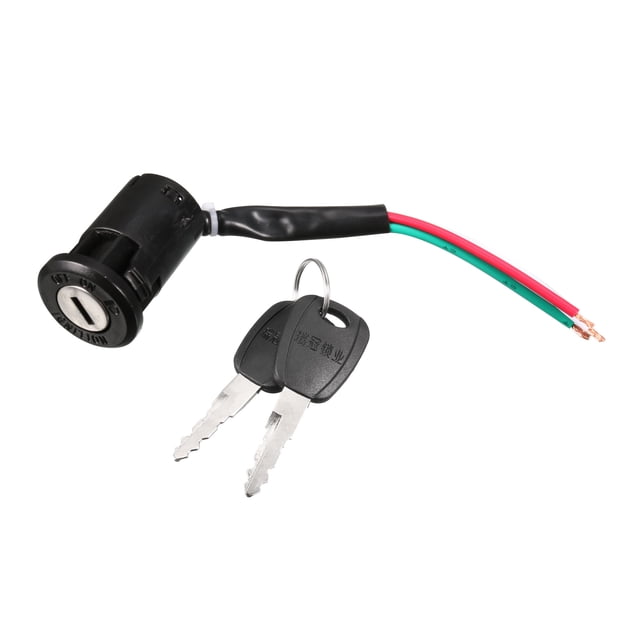 – Negro 3 interruptor de encendido para bicicleta eléctrica con cable Lock + dos llaves